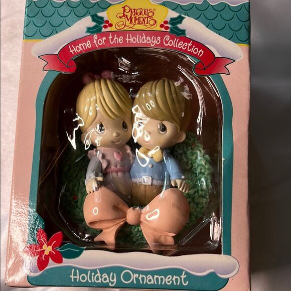 Precious Moments Holiday Ornament - Blonde and Pink - Picture 1 of 4